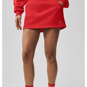 ALO Yoga Red Mini Skirt